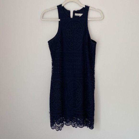 Lovers + Friends Navy Caspian Shift Dress Size Small - Picture 2 of 8